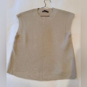 Zara Cream Ribbed Sweater